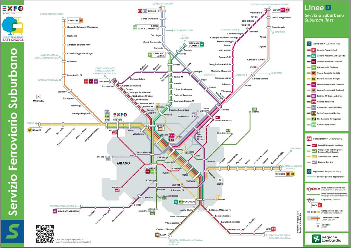 מפה של trenord