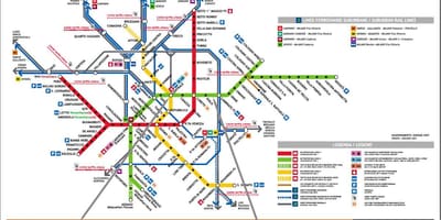 מפה של תחנת הרכבת המרכזית של מילאנו