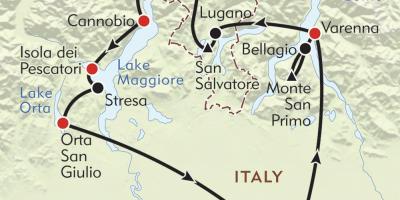 מפה של מילאנו, אגמים