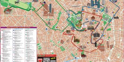 מפה של מילאנו מסלול האוטובוס